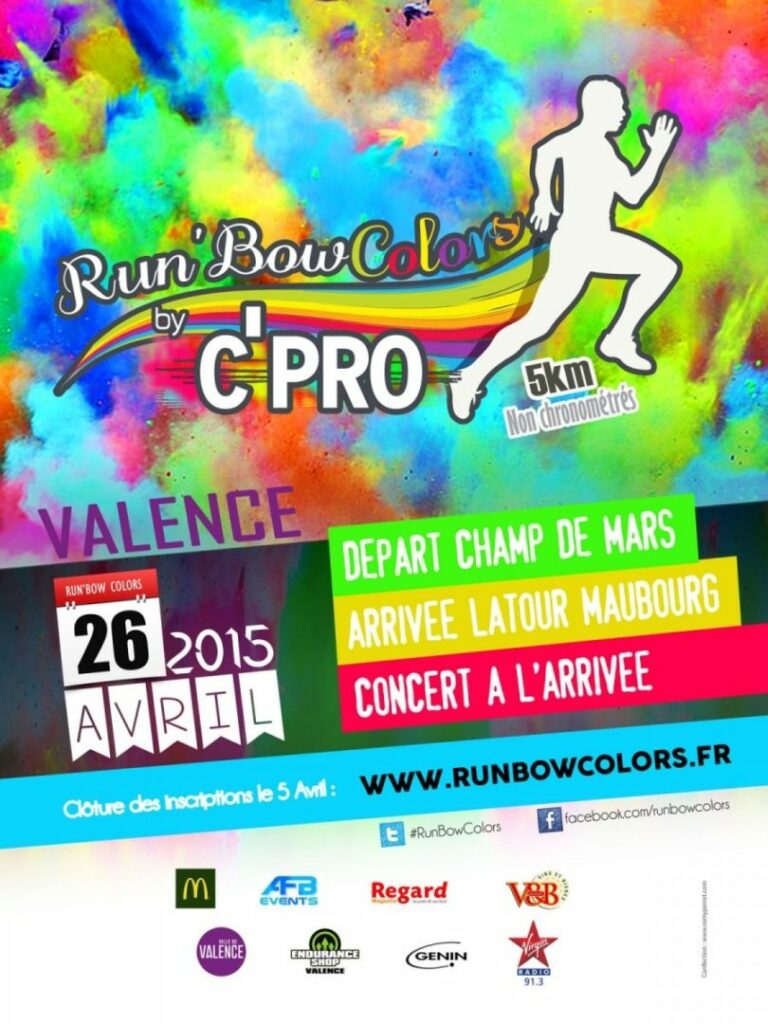 C’PRO, partenaire de la 1ère RunBow Colors à Valence