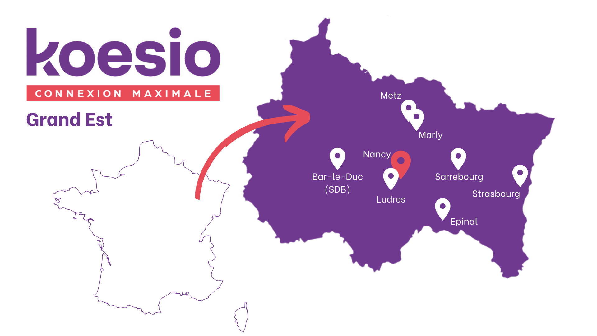 Carte Koesio Grand Est