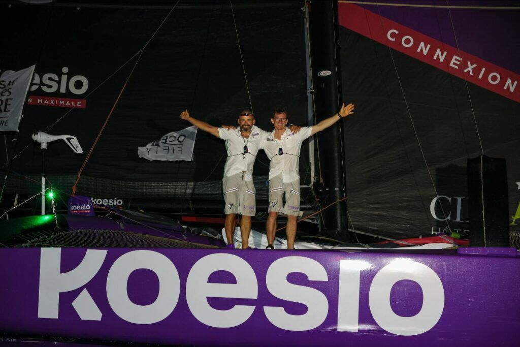 Transat Jacques Vabre : nos skippers Koesio, Erwan Le Roux et Xavier Macaire, terminent 2ème !